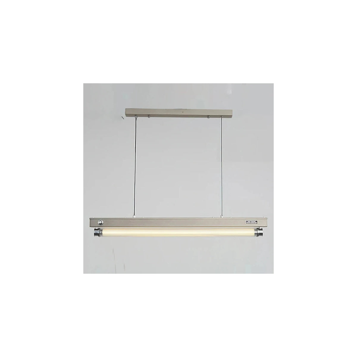 AeroStrip Modern Kitchen Island Hanging Light by AUVIELIGHT, L 47.2″ × H 59″ / Brushed Nickel color