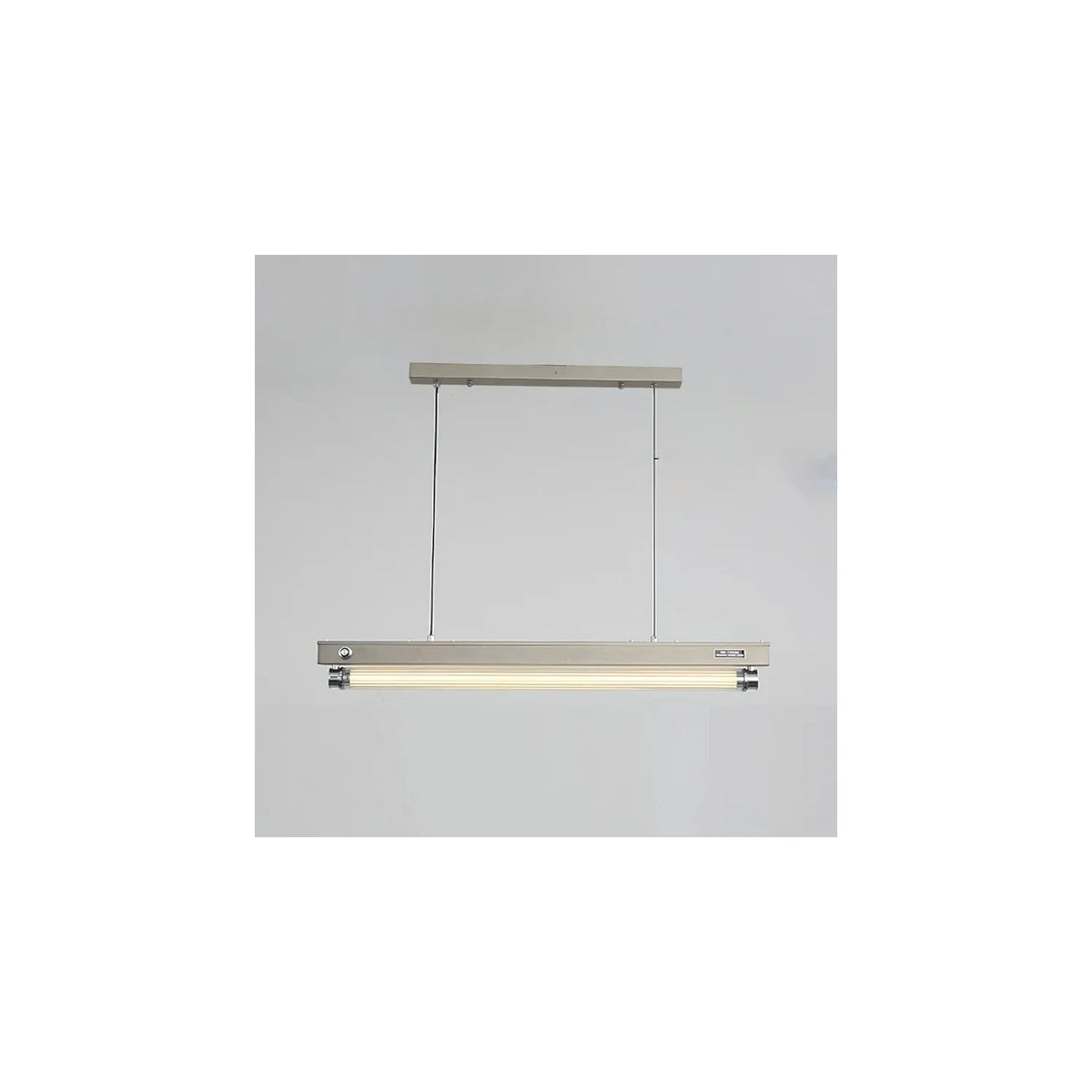 AeroStrip Modern Kitchen Island Hanging Light by AUVIELIGHT, L 31.5″ × H 59″ / Brushed Nickel color