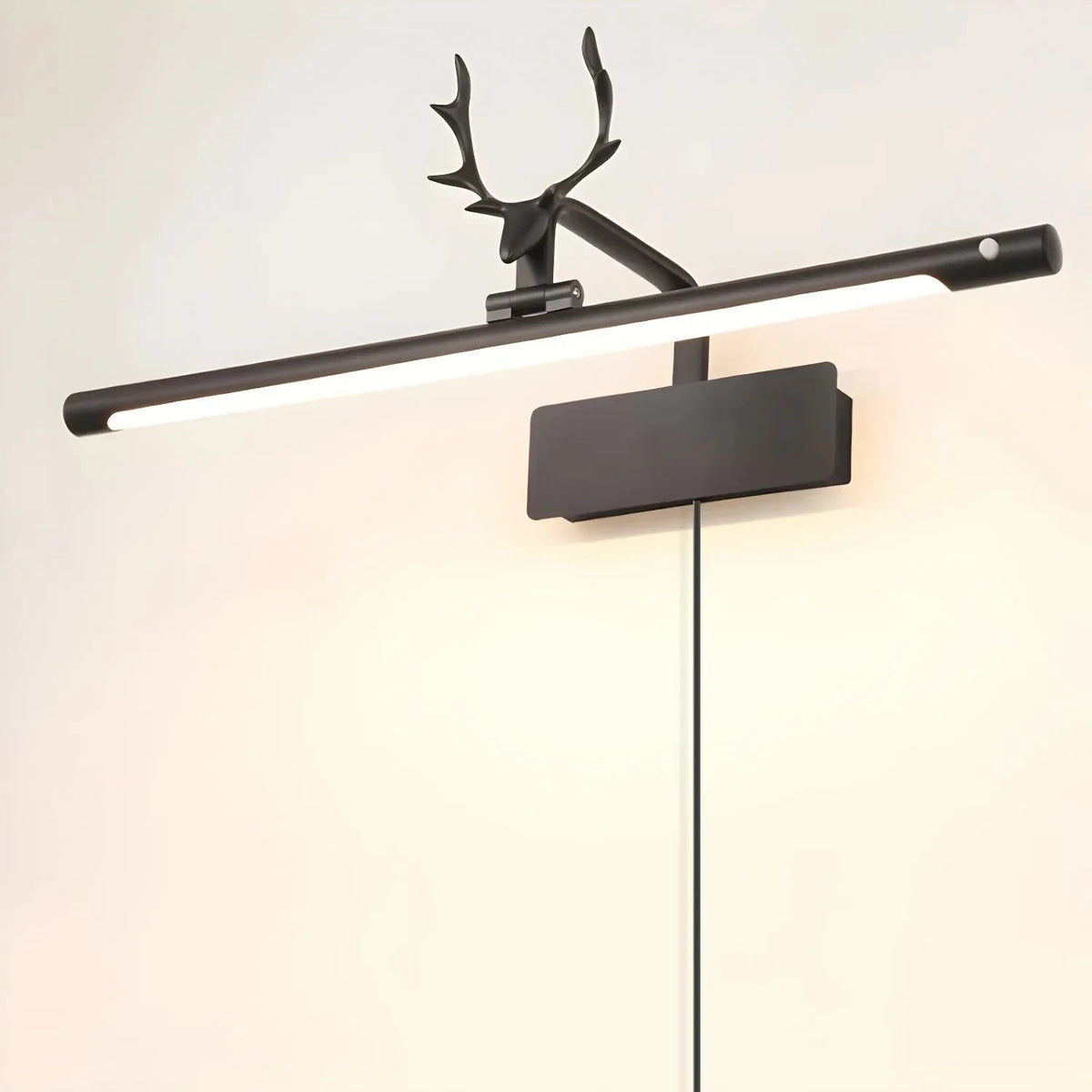 Antler Gallery Light for Living Room by AUVIELIGHT, ∅ 15.7" x H 8.7" / Black & Warm Light / AU Plug and 11 other sizes