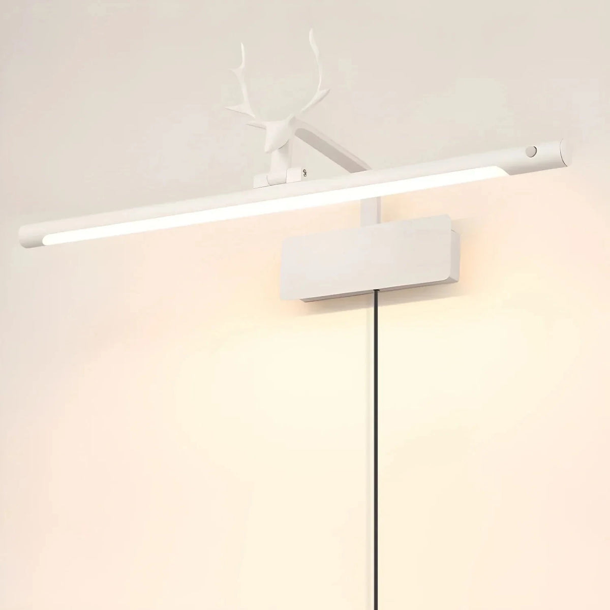Antler Gallery Light for Living Room by AUVIELIGHT, ∅ 15.7" x H 8.7" / White & Warm Light / AU Plug and 11 other sizes