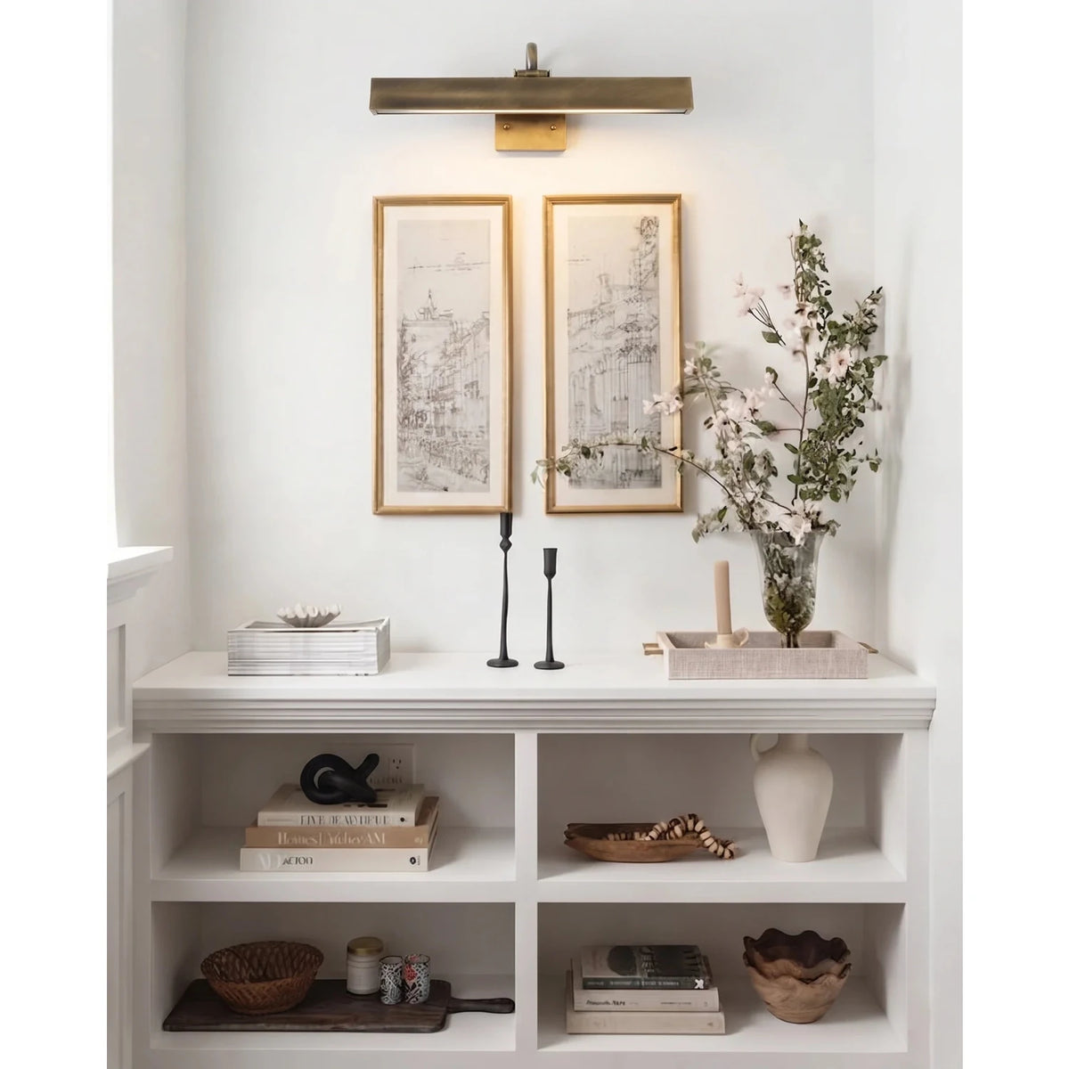 Architectural Picture Light in antique brass for Living Room by AUVIELIGHT