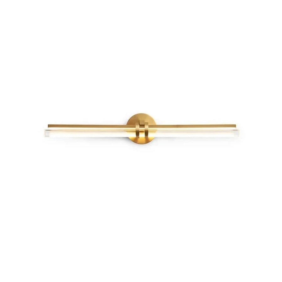 Architectural Vanity Light in brushed brass for Bathroom by AUVIELIGHT