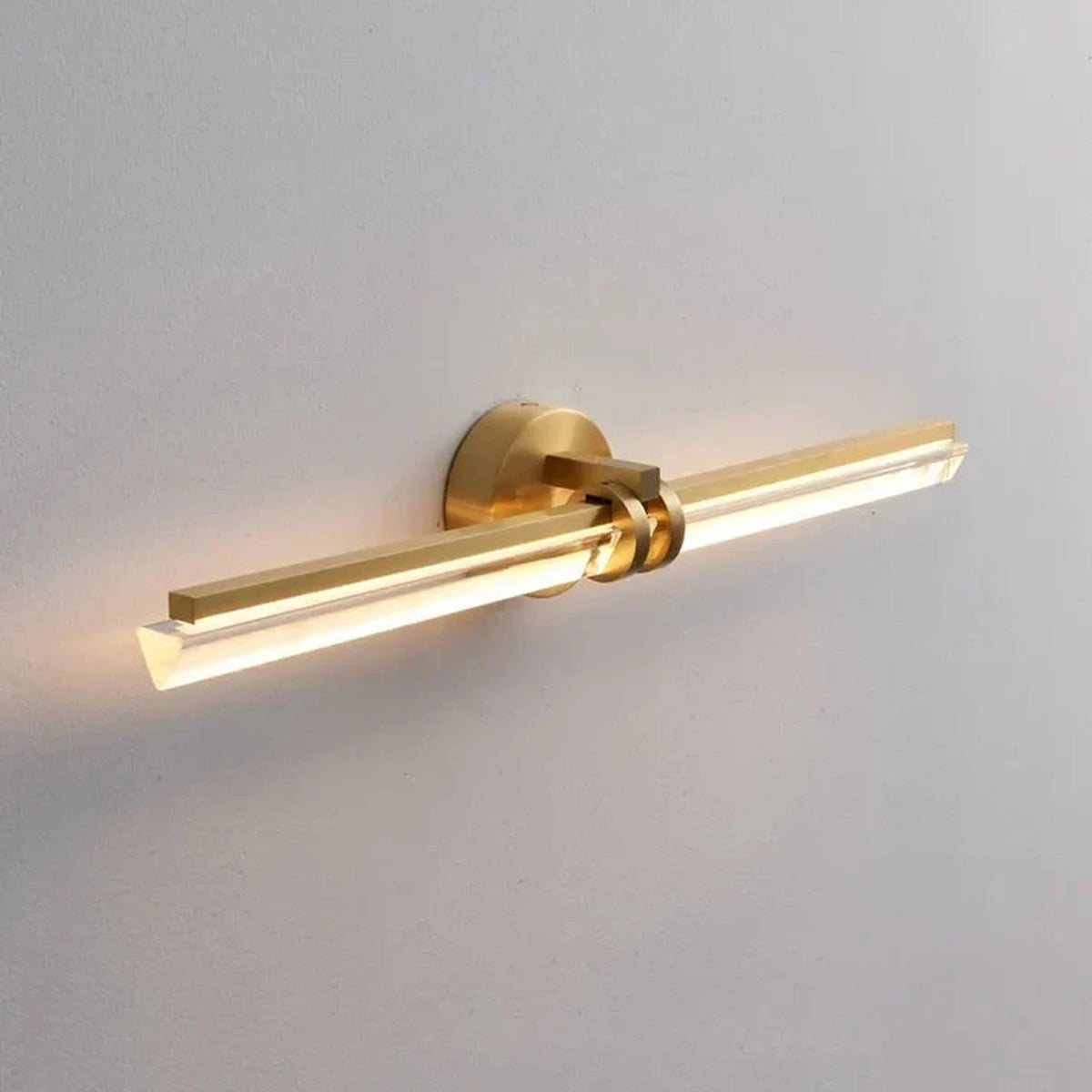 Architectural Vanity Light in brushed brass for Bathroom by AUVIELIGHT
