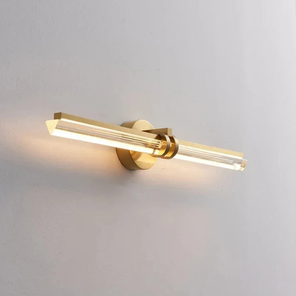 Architectural Vanity Light in brushed brass for Bathroom by AUVIELIGHT