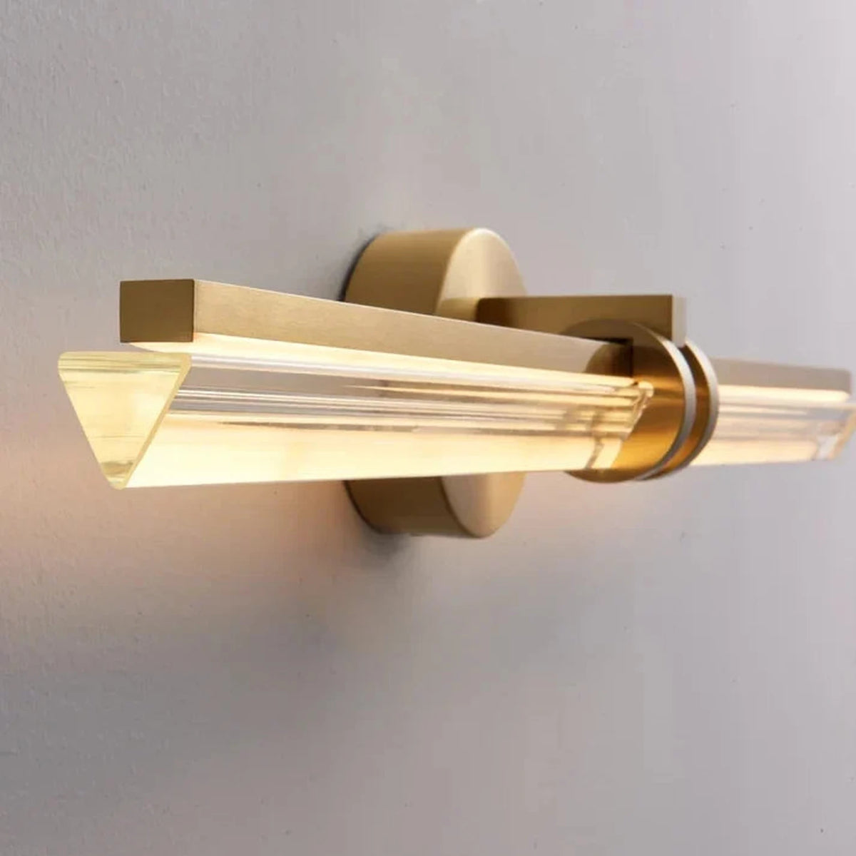 Architectural Vanity Light in brushed brass for Bathroom by AUVIELIGHT