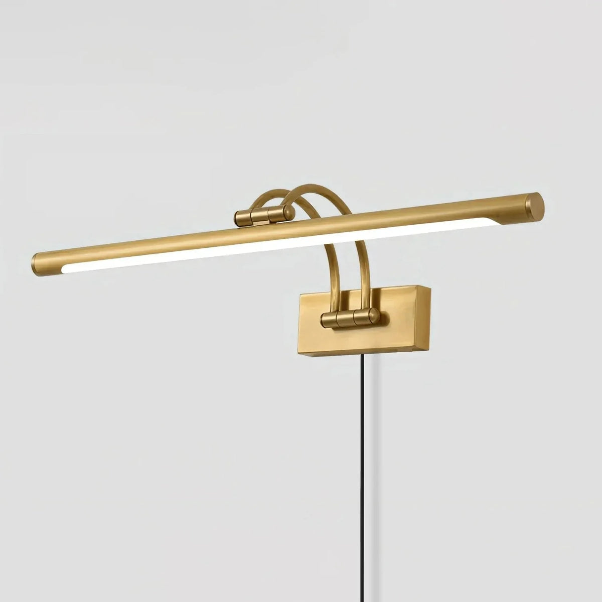 Artwork Display Curved Picture Light in brass for Living Room by AUVIELIGHT, L 13.8" x H 7.1" / L 35cm x H 18cm / Brass & Warm Light / AU Plug