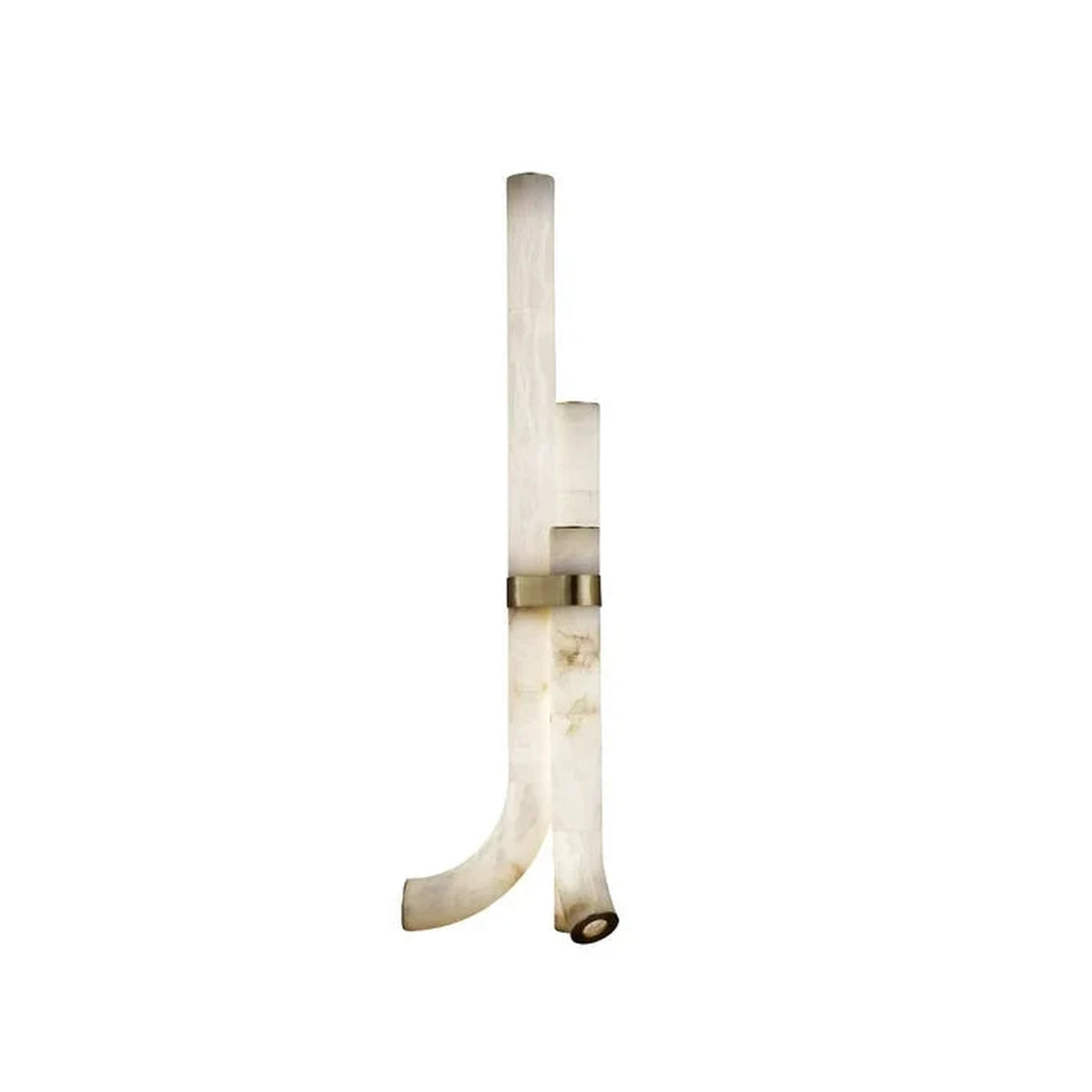 Asymmetric Pipe Floor Lamp in alabaster for Living Room light fixture by AUVIELIGHT