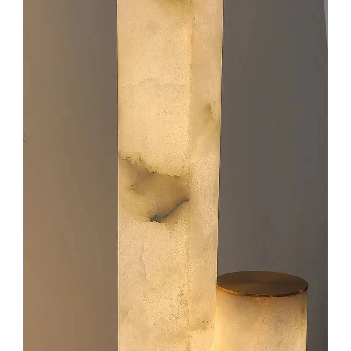 Asymmetric Pipe Floor Lamp in alabaster for Living Room light fixture by AUVIELIGHT