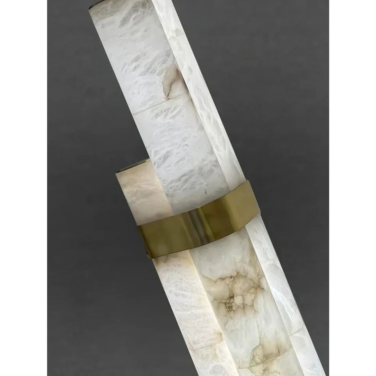 Asymmetric Pipe Floor Lamp in alabaster for Living Room light fixture by AUVIELIGHT