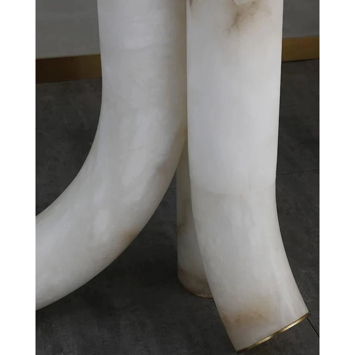 Asymmetric Pipe Floor Lamp in alabaster for Living Room light fixture by AUVIELIGHT