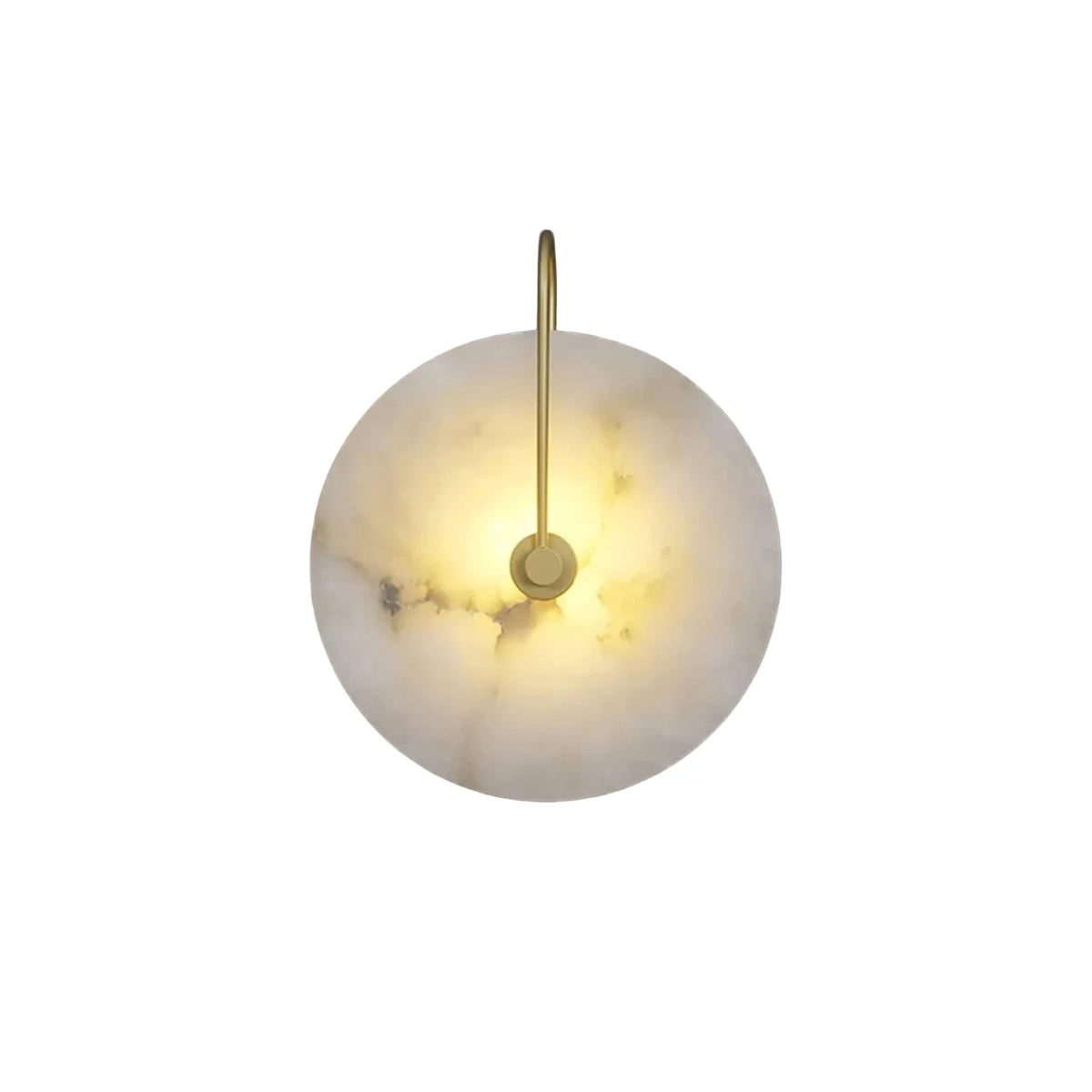 Aura Alabaster Disc Wall Sconce light fixture by AUVIELIGHT