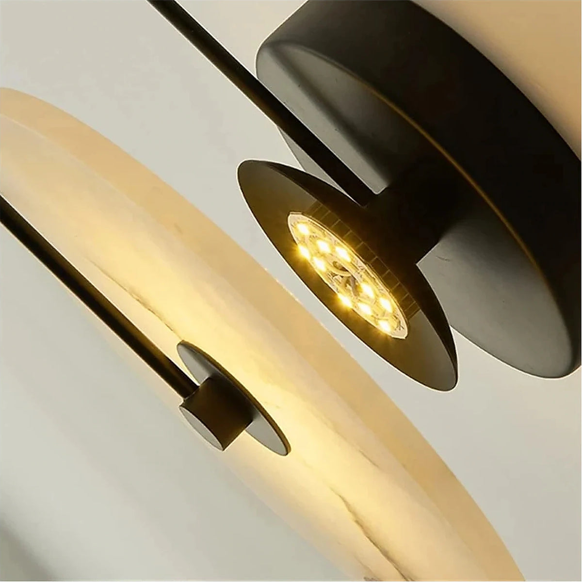 Aura Alabaster Disc Wall Sconce light fixture by AUVIELIGHT