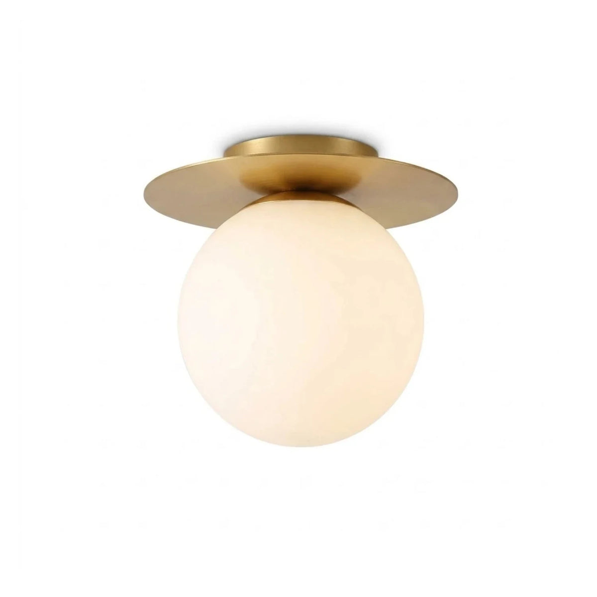 AuraDisc Brass Globe Flush Mount Light by AUVIELIGHT