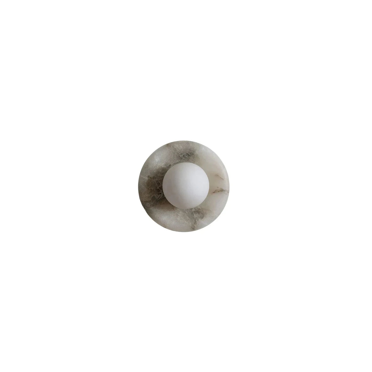 AuraHalo Round Alabaster Vanity Sconce light fixture by AUVIELIGHT