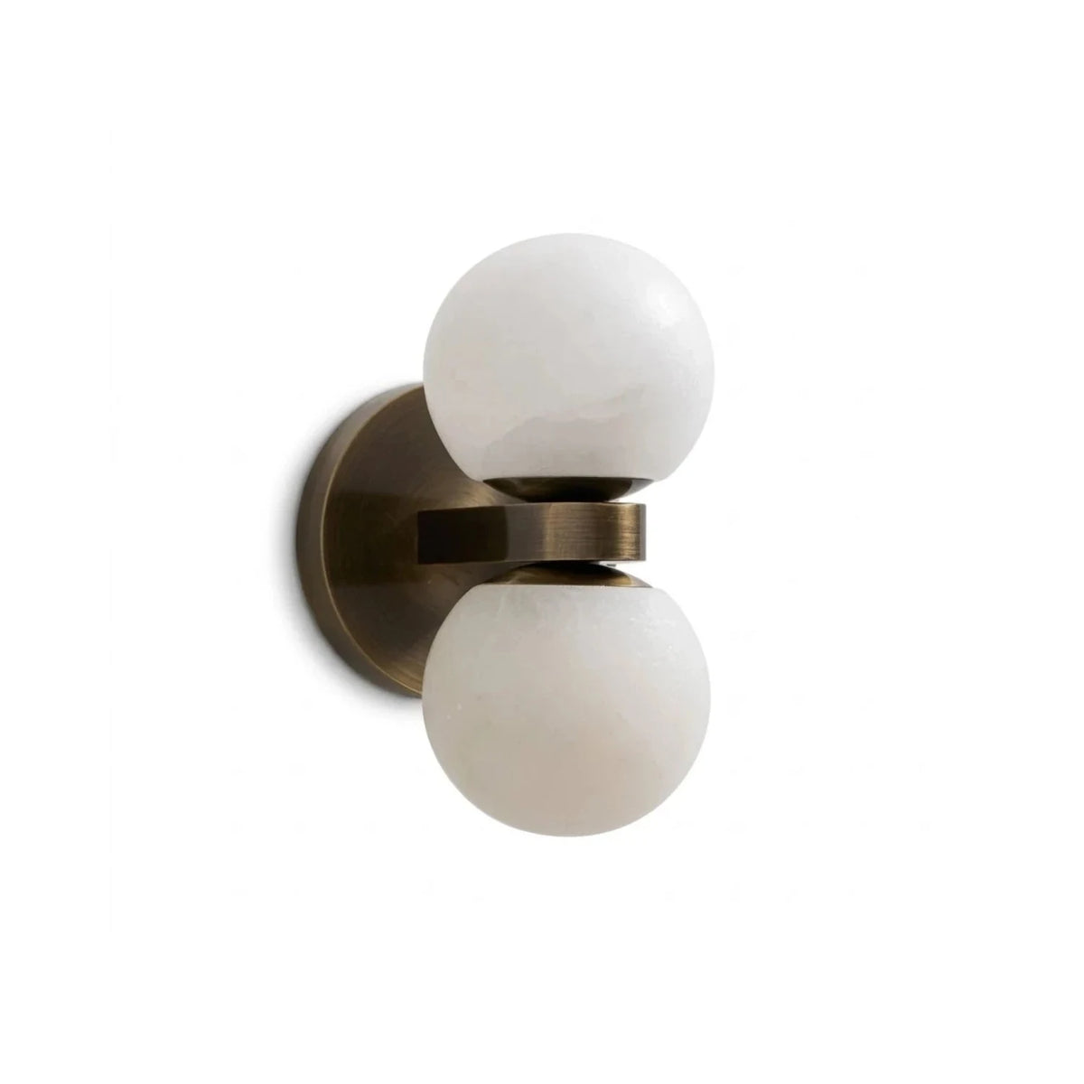 AuraSphere Double Alabaster Vanity Sconce light fixture by AUVIELIGHT