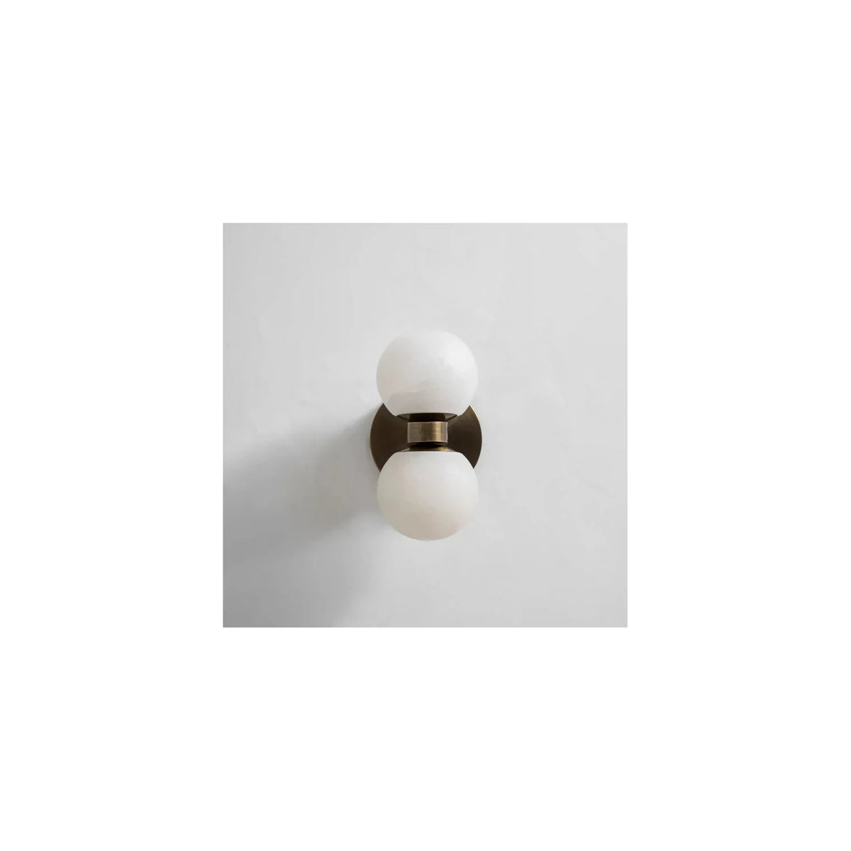 AuraSphere Double Alabaster Vanity Sconce light fixture by AUVIELIGHT