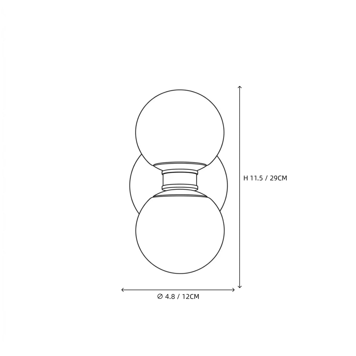 AuraSphere Double Alabaster Vanity Sconce light fixture by AUVIELIGHT