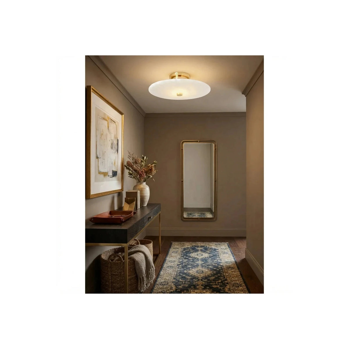 AuraStone Alabaster Flush Mount Light by AUVIELIGHT