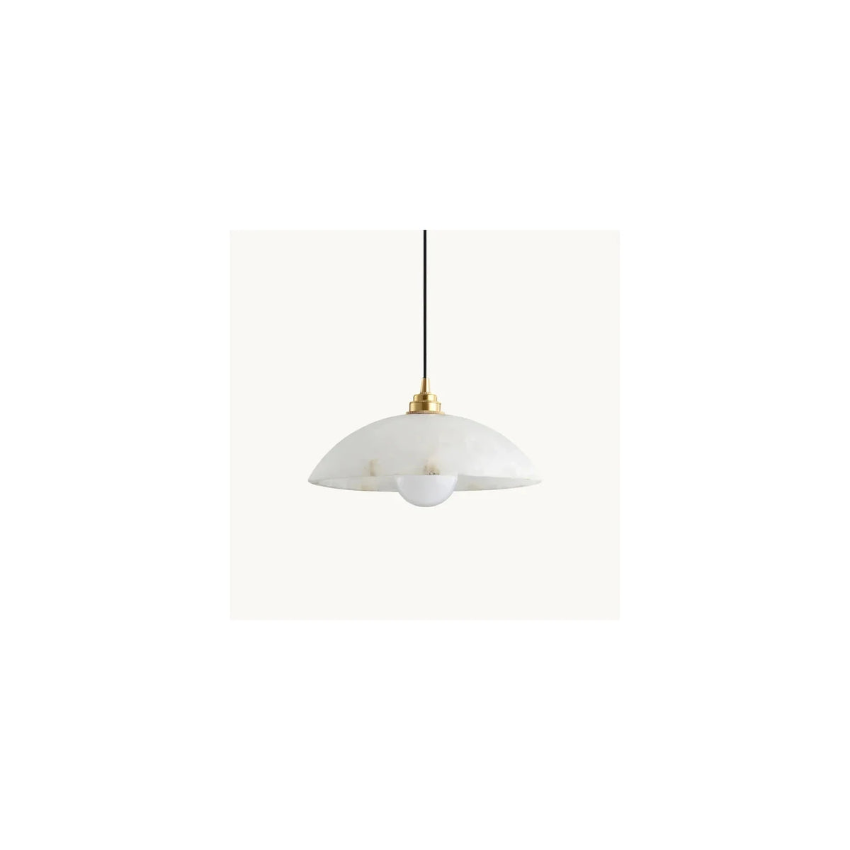 AuraStone Alabaster Island Pendant Light by AUVIELIGHT, ∅ 15.7″ x H 3.9″ / White