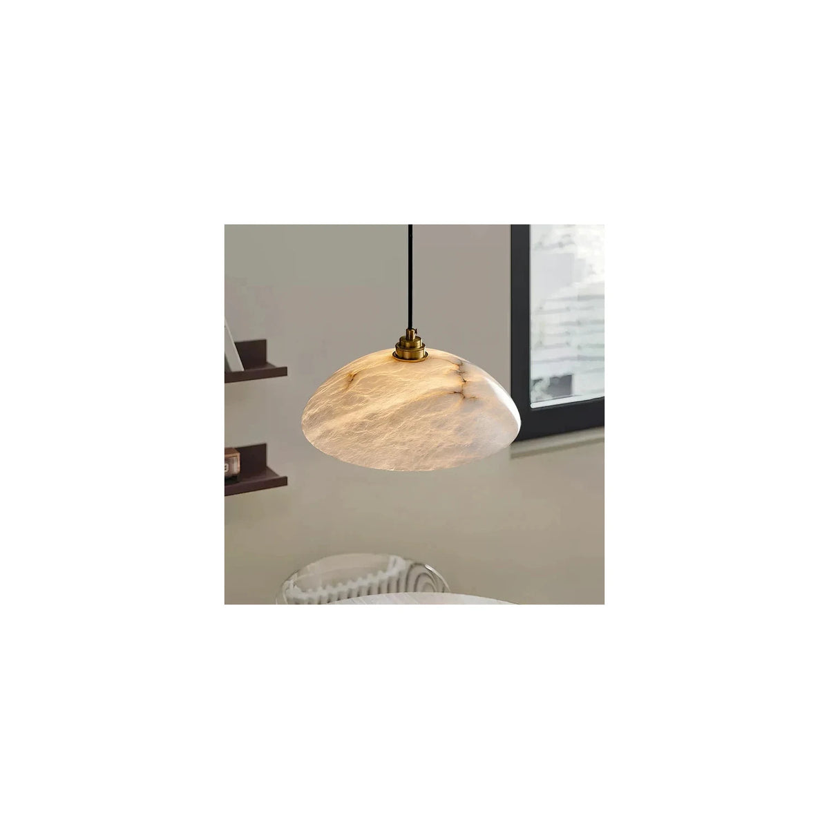 AuraStone Alabaster Island Pendant Light by AUVIELIGHT