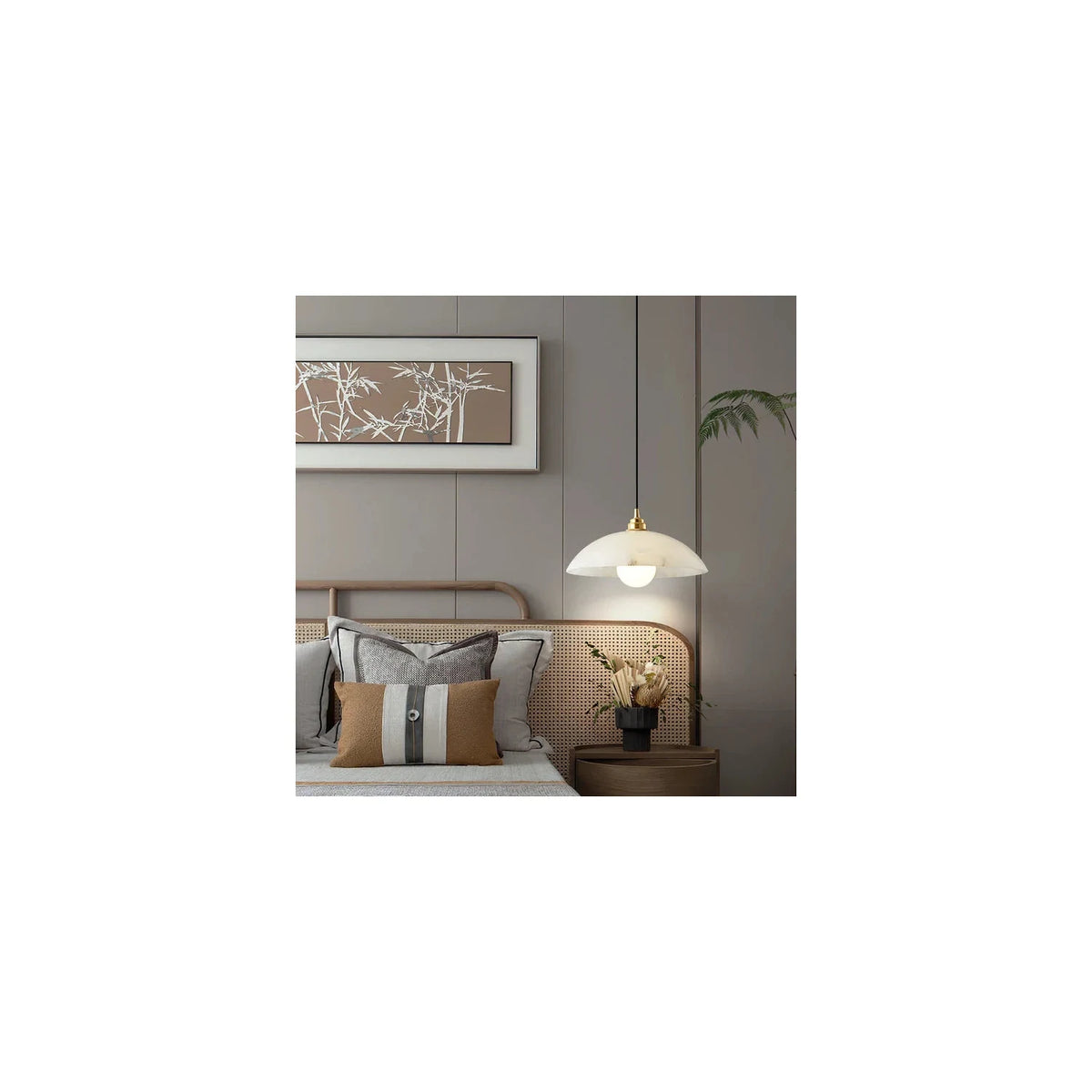 AuraStone Alabaster Island Pendant Light by AUVIELIGHT