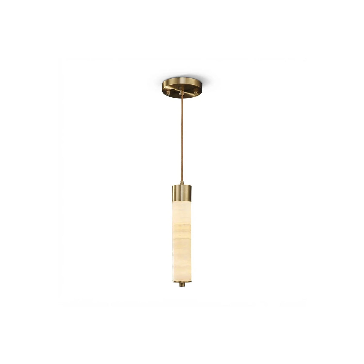 Aurelia Brass Alabaster Pendant light fixture by AUVIELIGHT