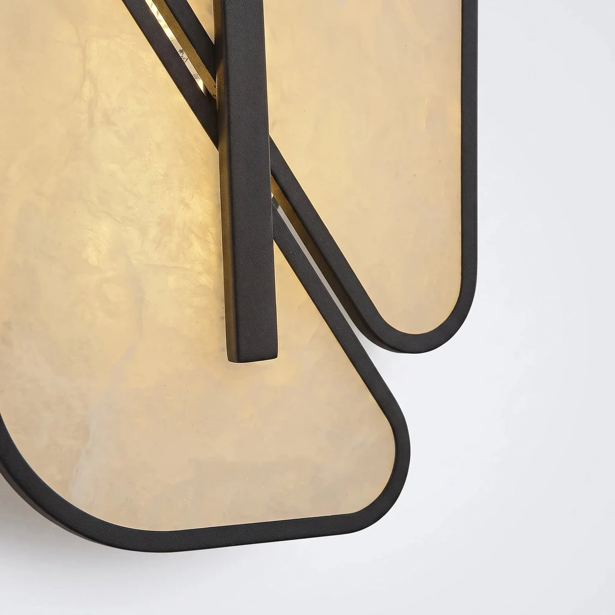 Backlit Curved Wall Sconce in alabaster for Hallway light fixture by AUVIELIGHT