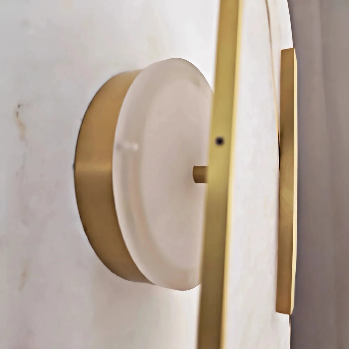 Backlit Curved Wall Sconce in alabaster for Hallway light fixture by AUVIELIGHT