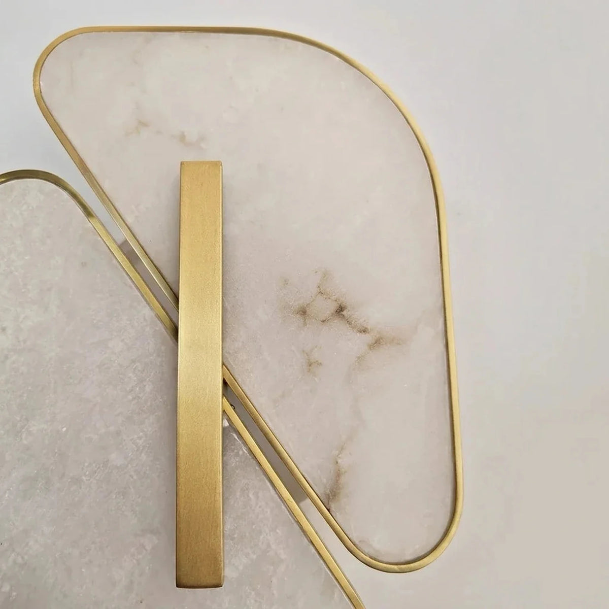 Backlit Curved Wall Sconce in alabaster for Hallway light fixture by AUVIELIGHT