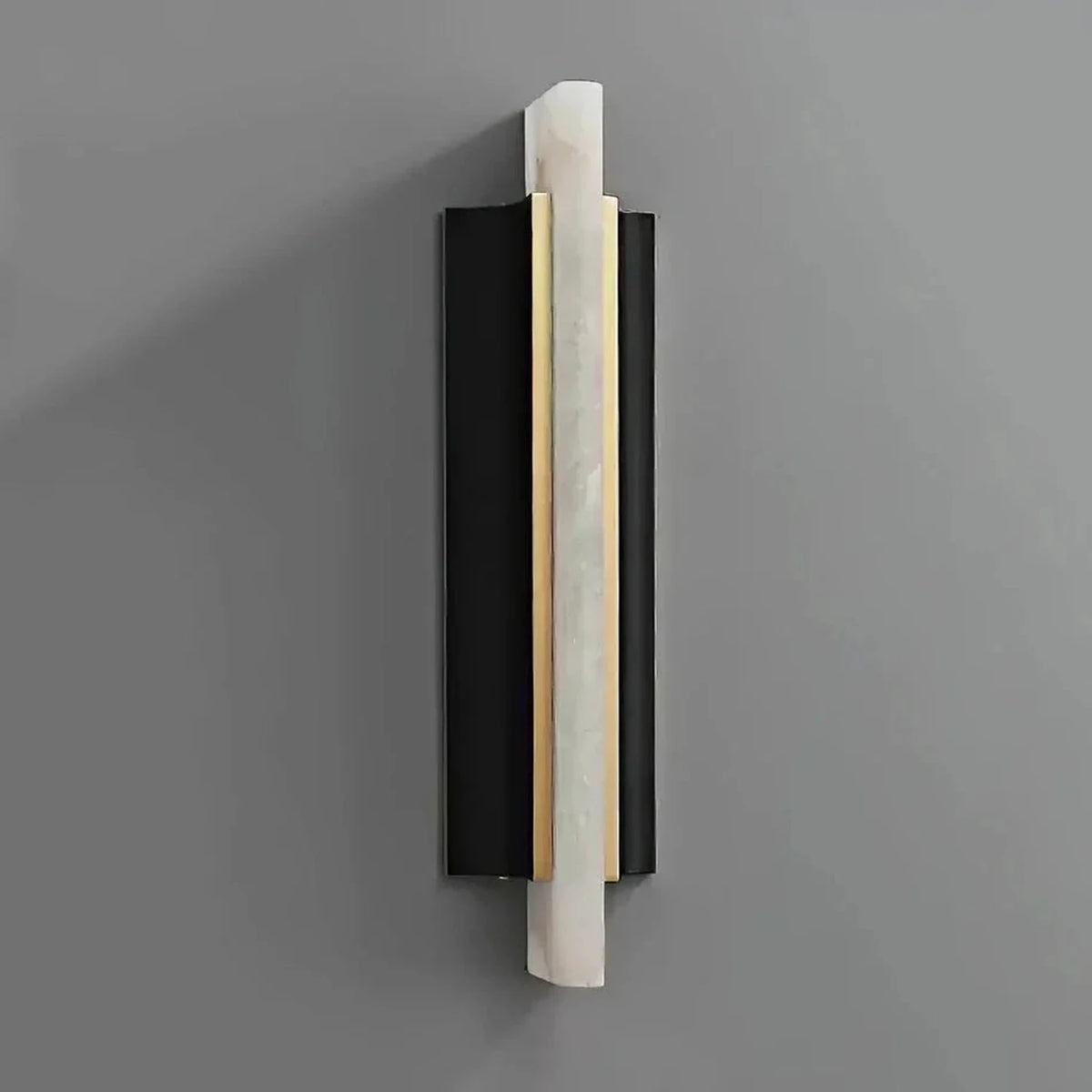 Backplate Linear Wall Sconce in black alabaster for Hallway light fixture by AUVIELIGHT