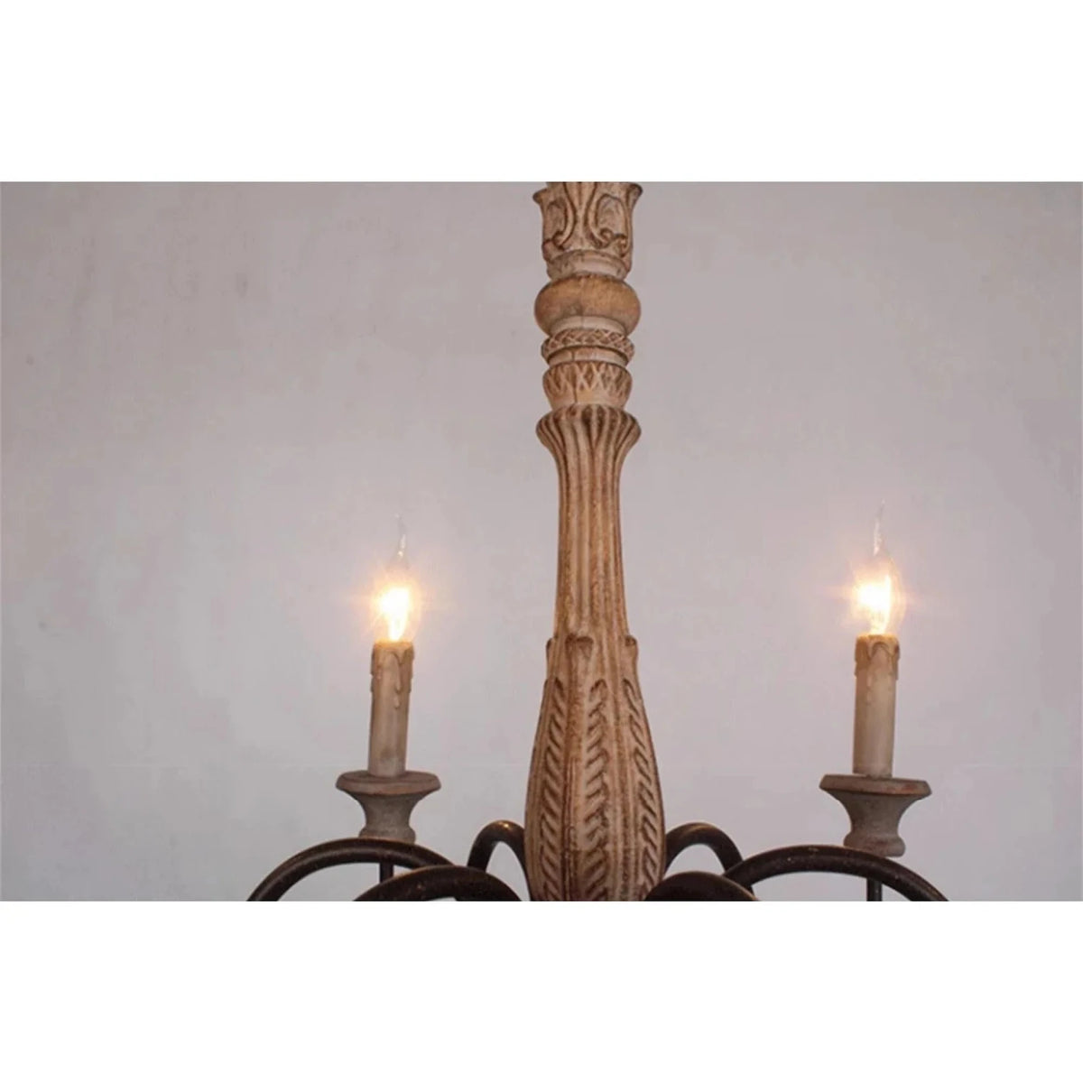 Baroque Distressed Candle Pendant Light for Kitchen Island by AUVIELIGHT