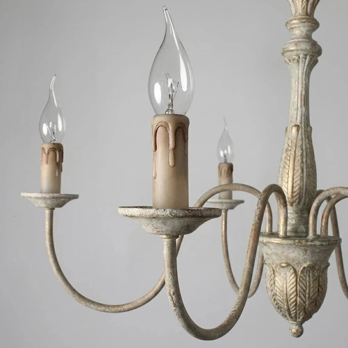 Baroque Distressed Candle Pendant Light for Kitchen Island by AUVIELIGHT