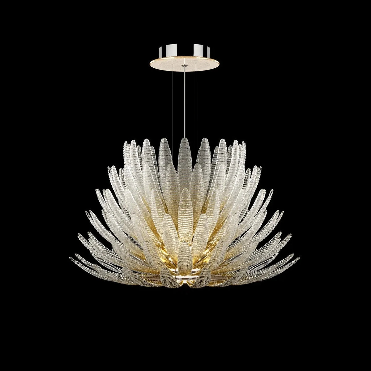 Blooming Lotus Chandelier in glass for Dining Room by AUVIELIGHT