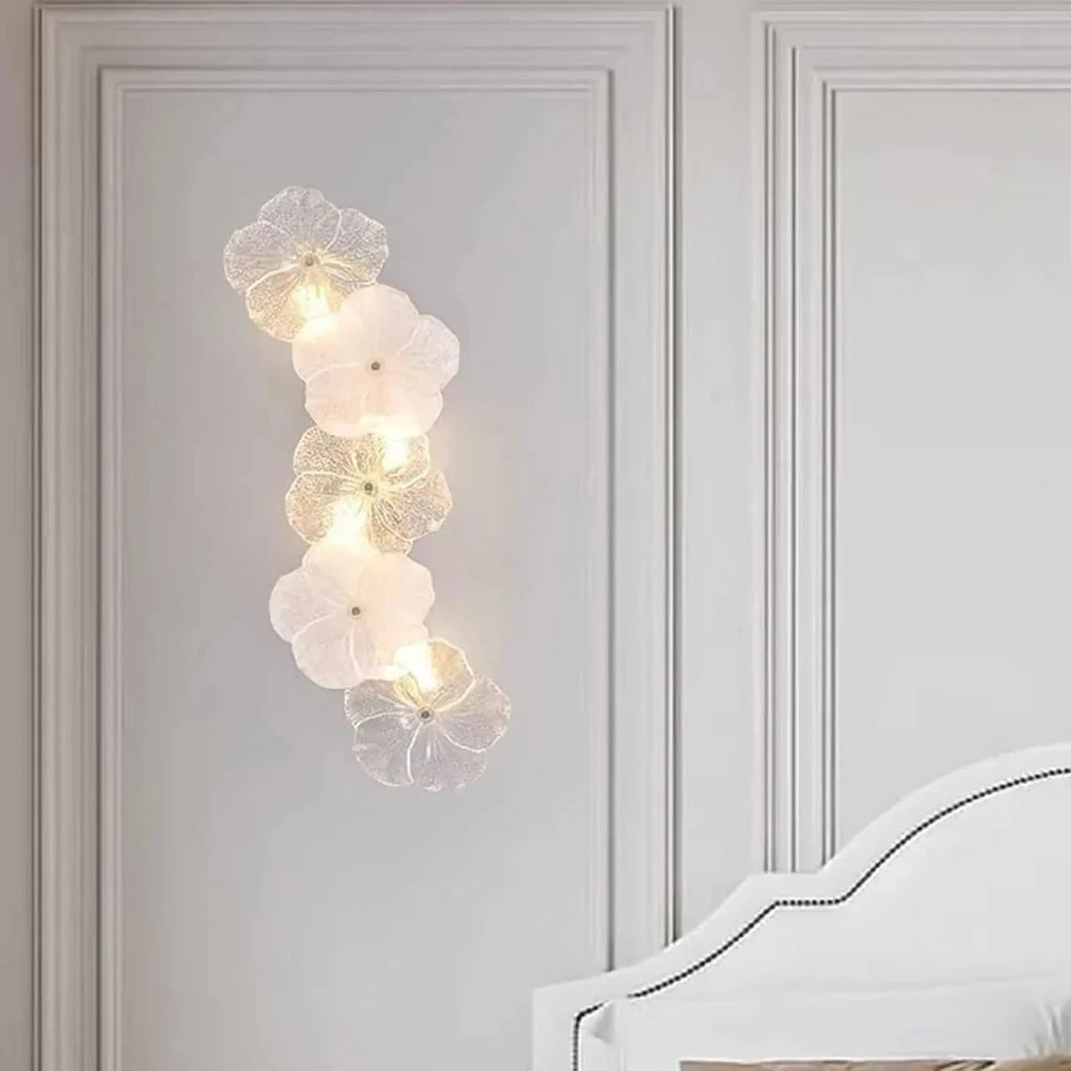 Botanical Blossom Wall Sconce in glass for Hallway by AUVIELIGHT
