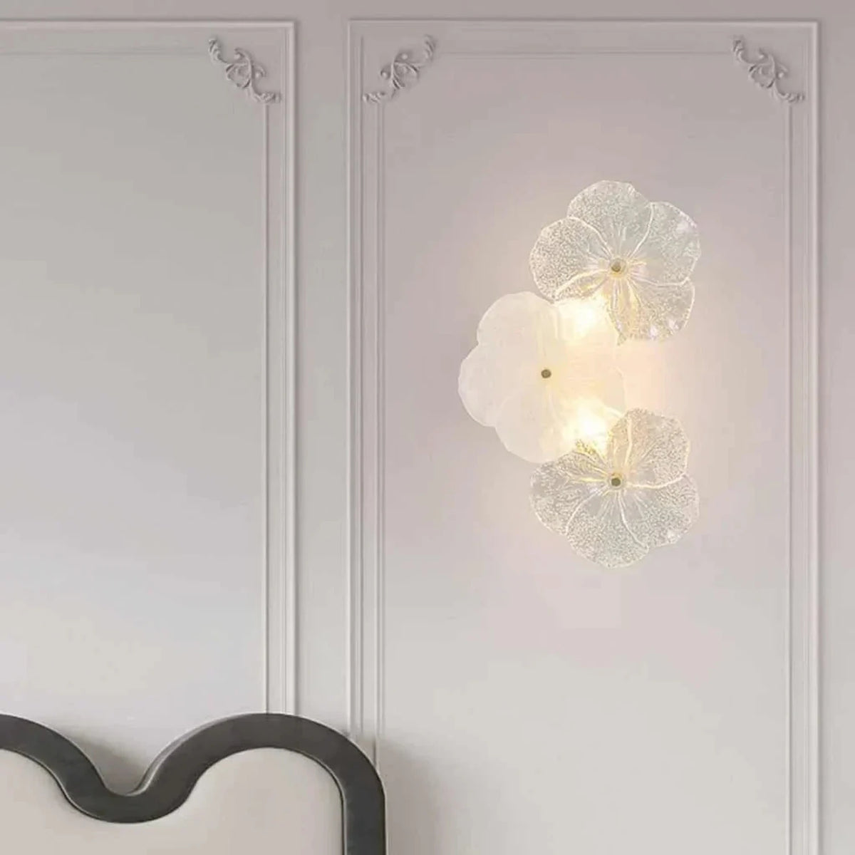 Botanical Blossom Wall Sconce in glass for Hallway by AUVIELIGHT