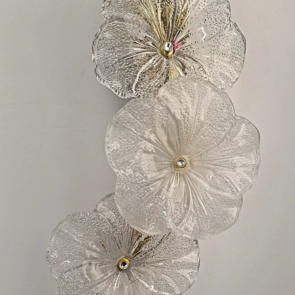 Botanical Blossom Wall Sconce in glass for Hallway by AUVIELIGHT