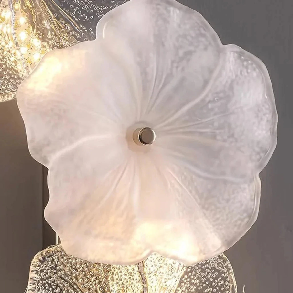 Botanical Blossom Wall Sconce in glass for Hallway by AUVIELIGHT
