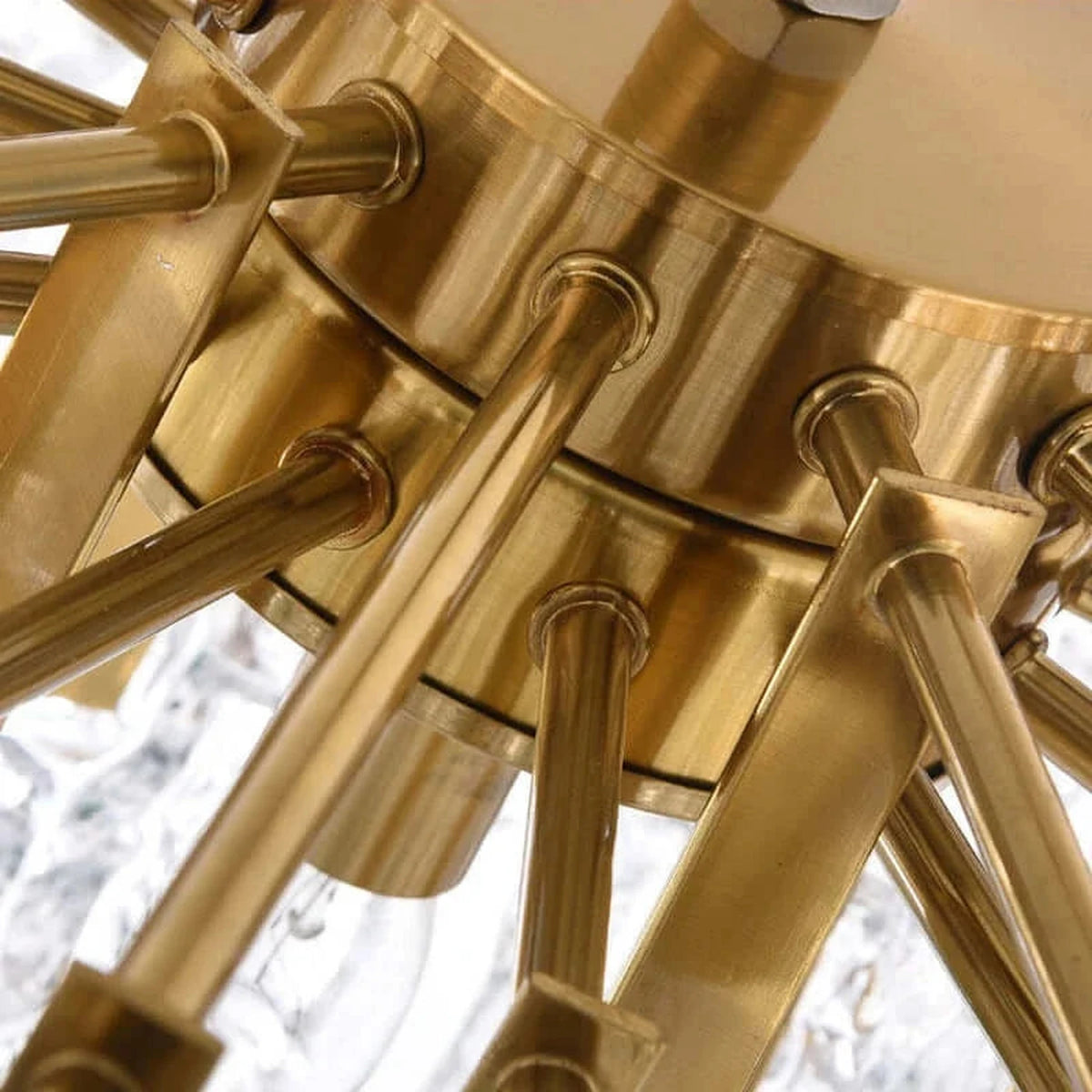 Brutalist Chandelier in amber ice glass for Dining Room by AUVIELIGHT