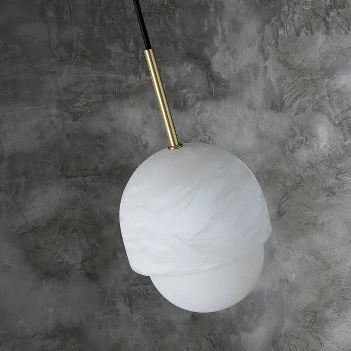 Cap Dome Pendant Light in alabaster for Kitchen Island by AUVIELIGHT