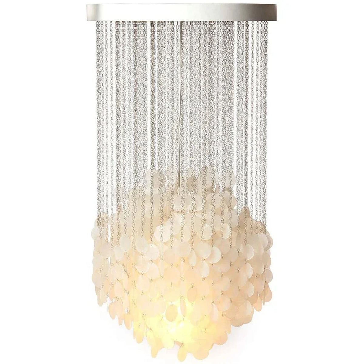 Capiz Shell Flush Mount for Low Ceilings light fixture by AUVIELIGHT