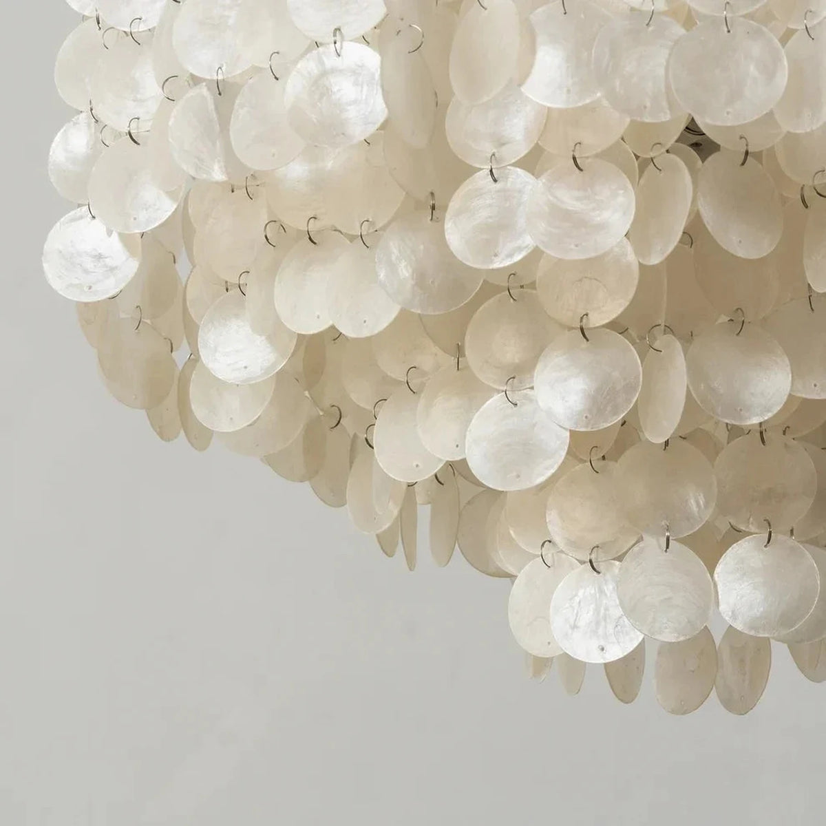 Capiz Shell Flush Mount for Low Ceilings light fixture by AUVIELIGHT