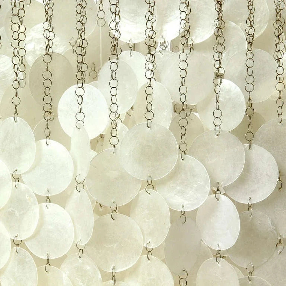 Capiz Shell Flush Mount for Low Ceilings light fixture by AUVIELIGHT