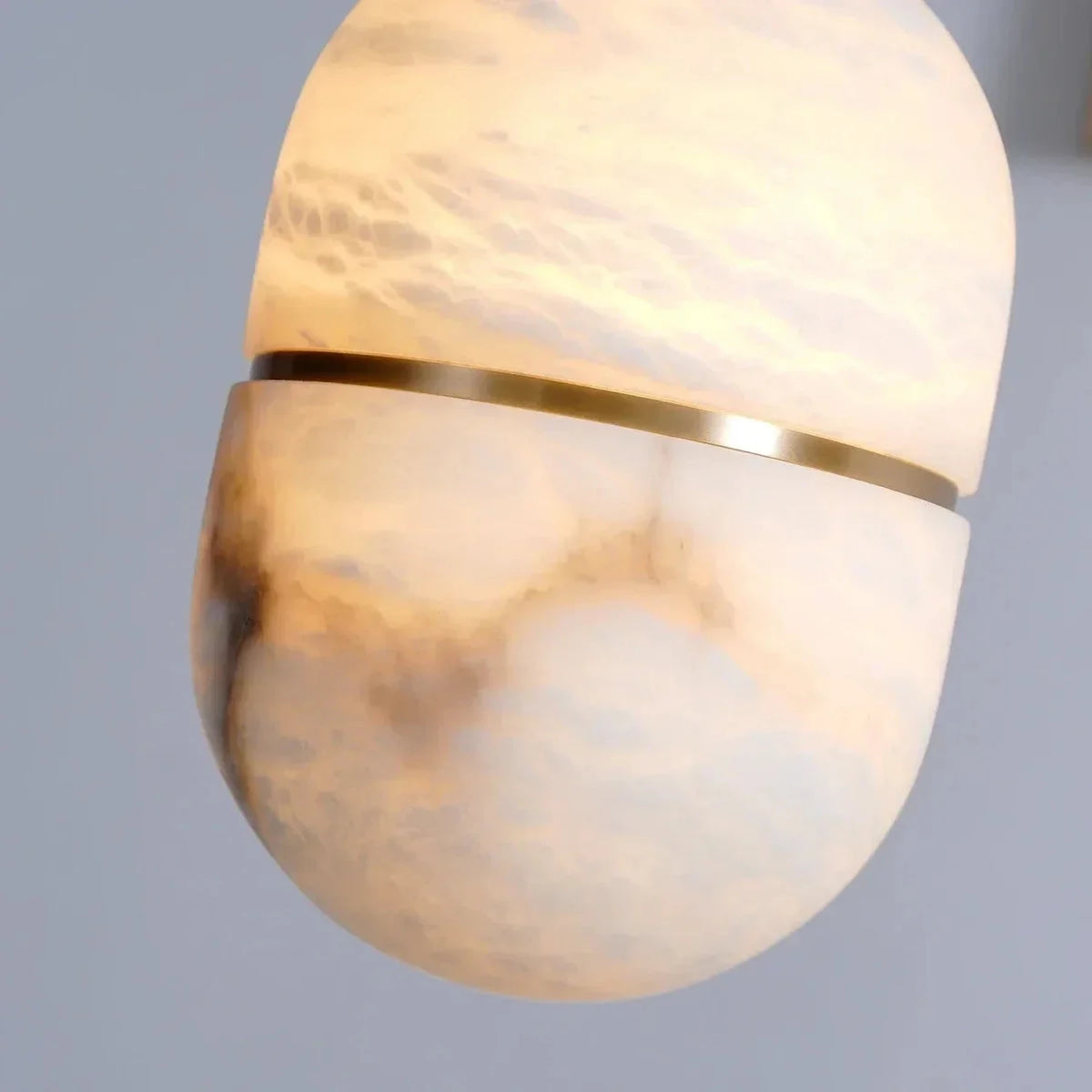 Capsule Pendant Light in alabaster for Kitchen Island by AUVIELIGHT