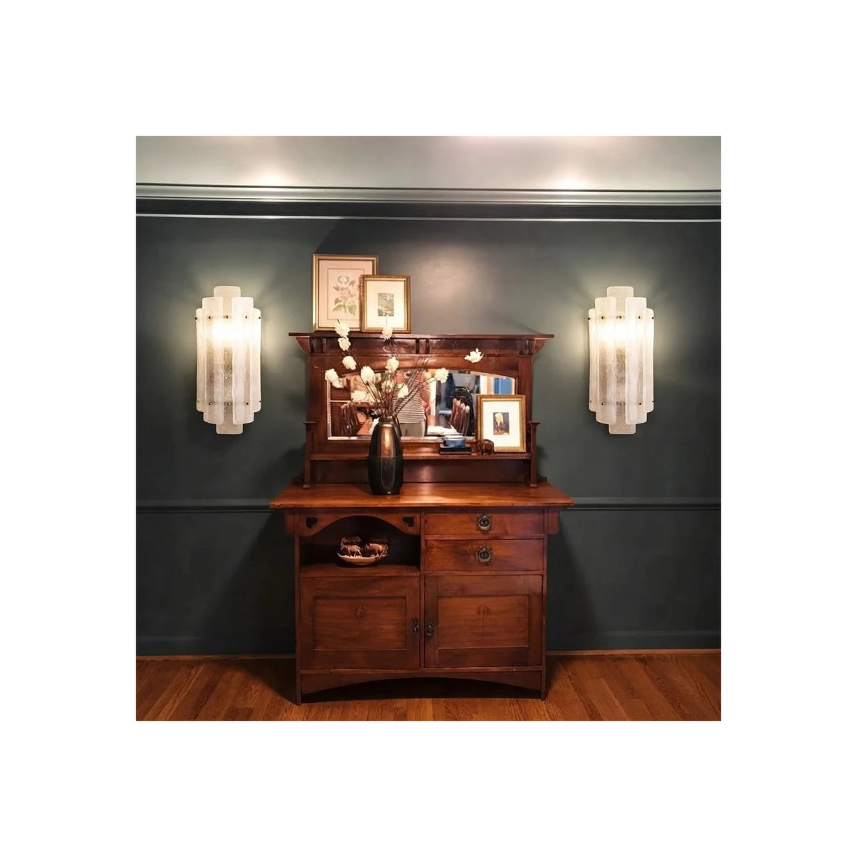 Cascade Art Glass Wall Sconce light fixture by AUVIELIGHT