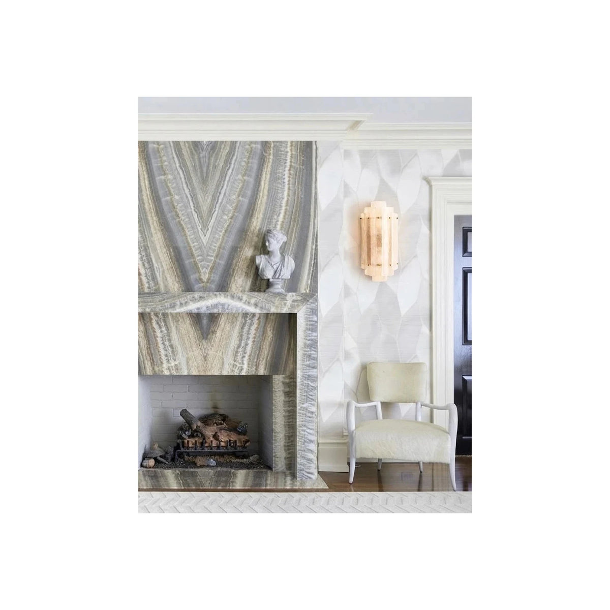 Cascade Art Glass Wall Sconce light fixture by AUVIELIGHT