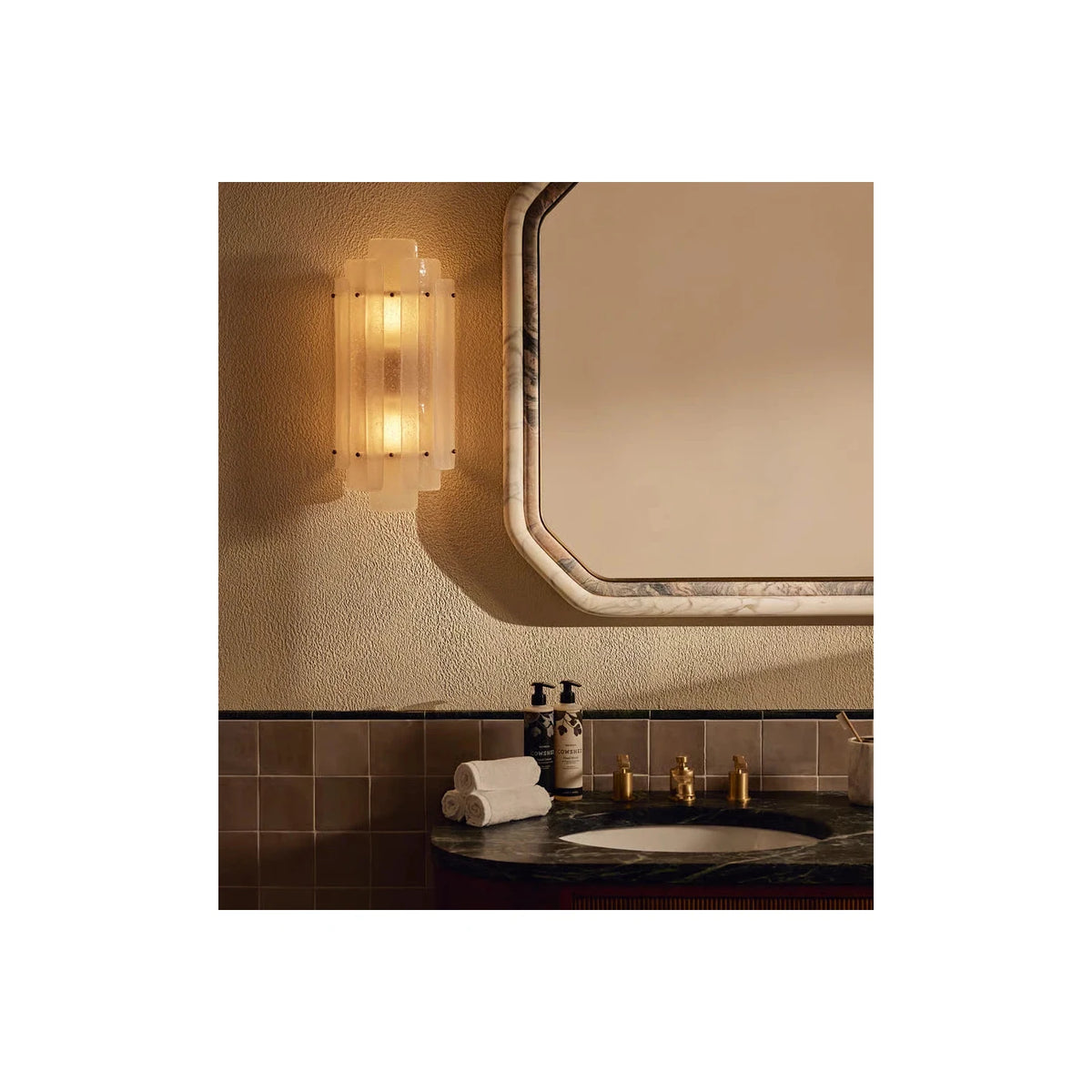 Cascade Art Glass Wall Sconce light fixture by AUVIELIGHT
