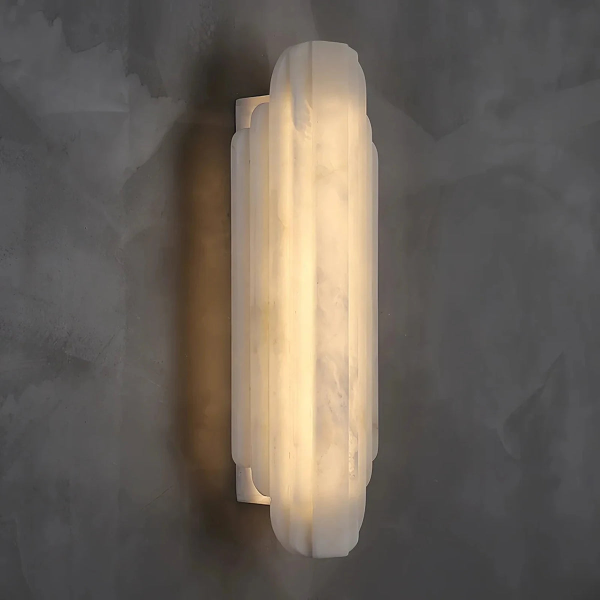 Cascade Fluted Vanity Wall Sconce light fixture by AUVIELIGHT, ∅ 7.9″ x H 29.6″ / White