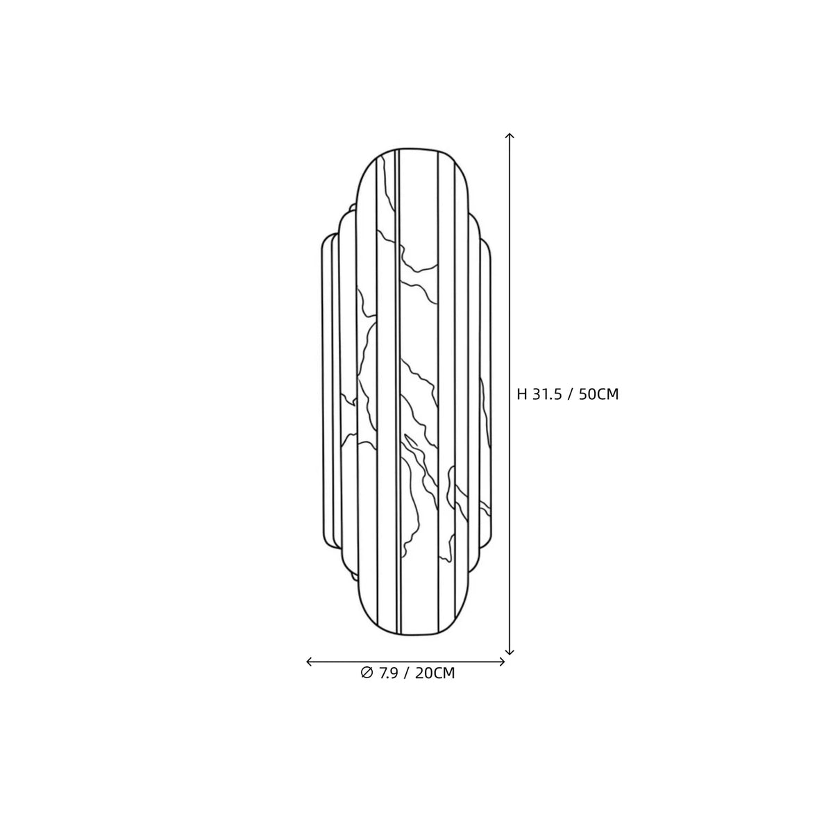 Cascade Fluted Vanity Wall Sconce light fixture by AUVIELIGHT