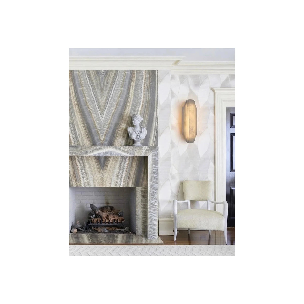 Cascade Fluted Vanity Wall Sconce light fixture by AUVIELIGHT