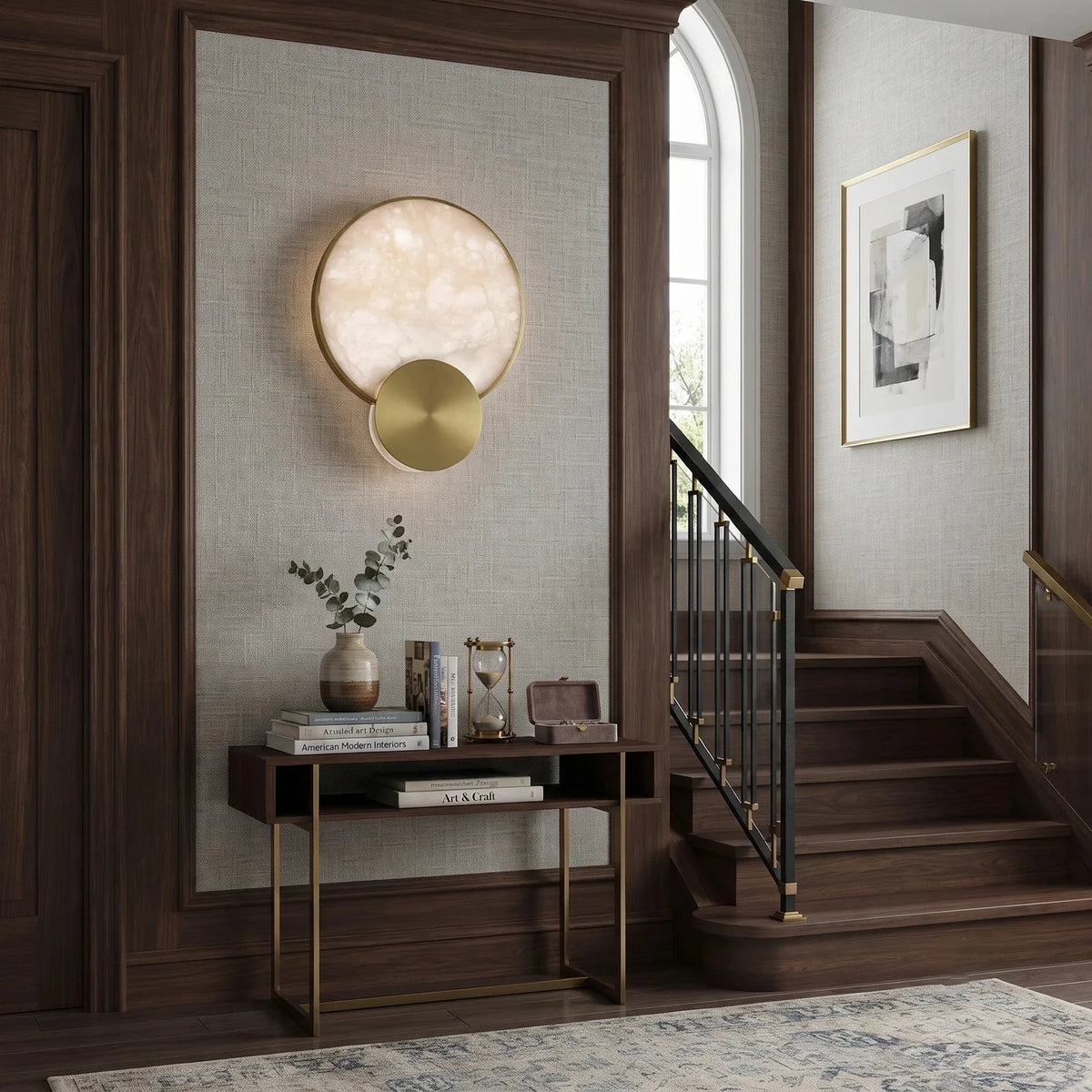 Cloud Disc Light in stone for Living Room by AUVIELIGHT
